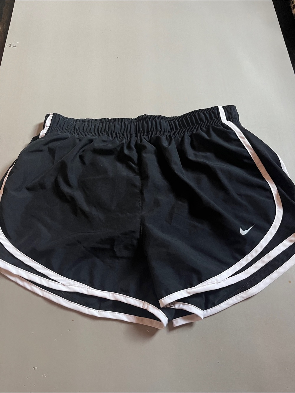 Nike Women's Black Athletic Shorts with White Trim